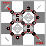 Strategy Game Chebache - Black Piece Movement