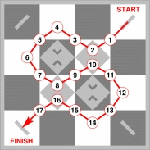 Strategy Game Chebache - White Piece Movement